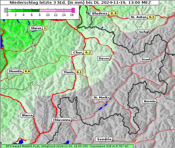 Niederschlag, 19. 11. 2024
