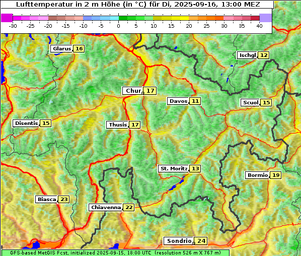 Temperatur, 16. 9. 2025