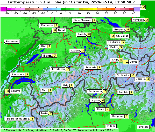 Temperatur, 19. 2. 2026