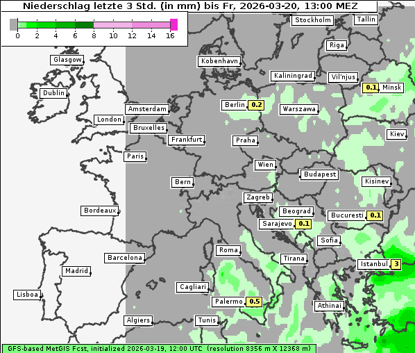 Niederschlag, 20. 3. 2026