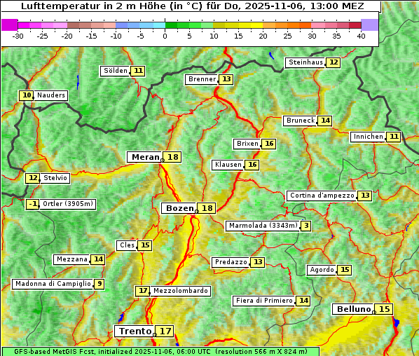 Temperatur, 6. 11. 2025