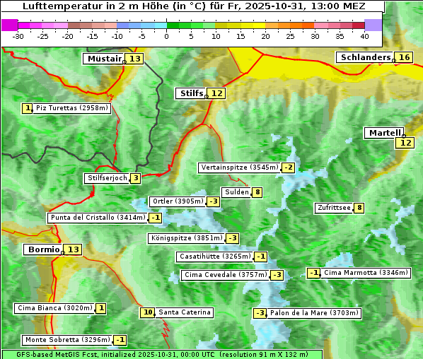 Temperatur, 31. 10. 2025