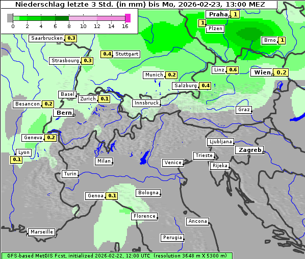 Niederschlag, 23. 2. 2026