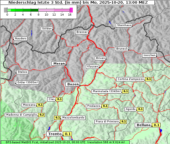 Niederschlag, 20. 10. 2025