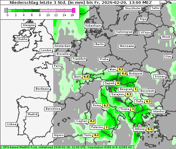 Niederschlag, 20. 2. 2026