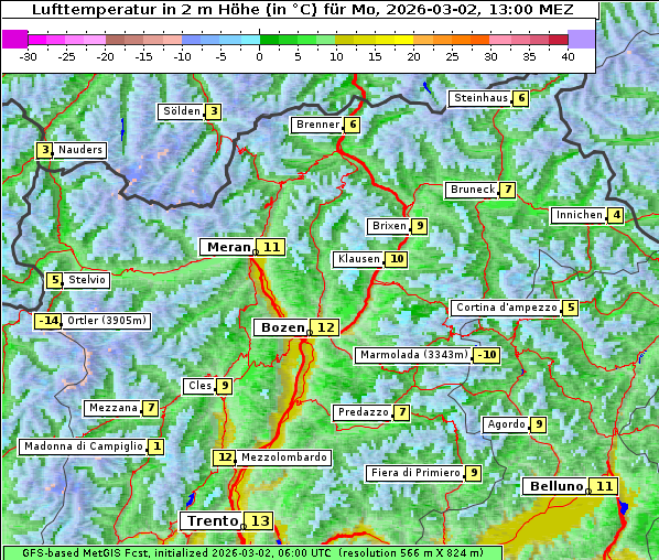 Temperatur, 2. 3. 2026