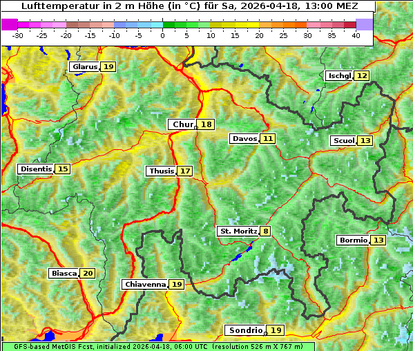 Temperatur, 18. 4. 2026