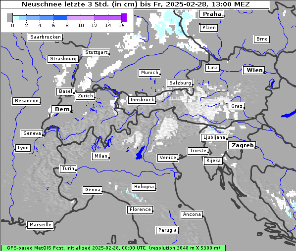 Neuschnee, 28. 2. 2025