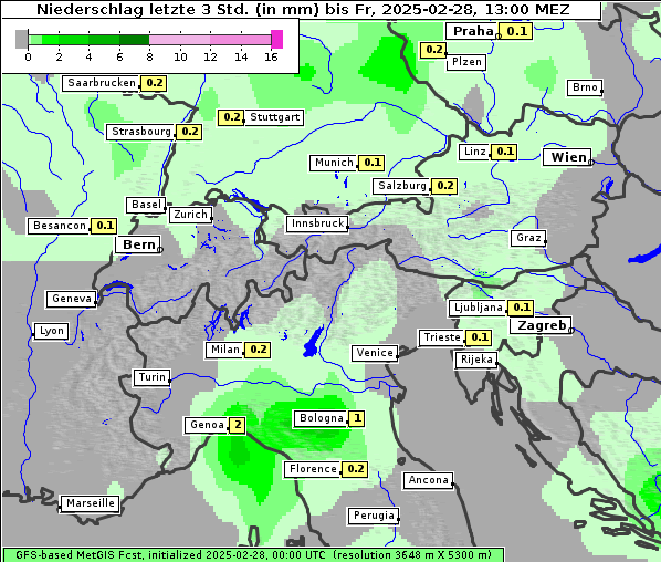 Niederschlag, 28. 2. 2025