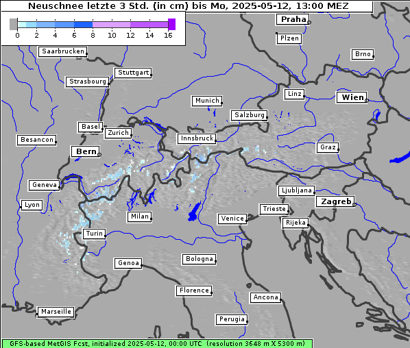 Neuschnee, 12. 5. 2025