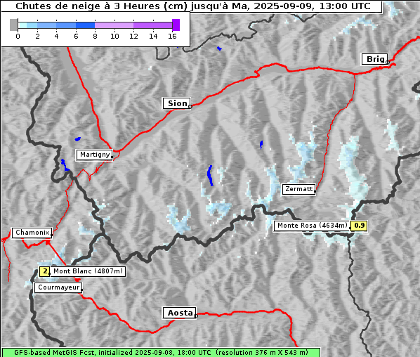 Neuschnee, 9. 9. 2025