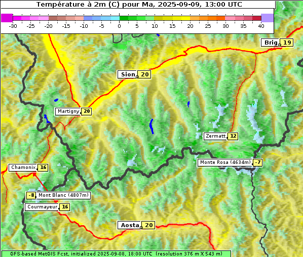 Temperatur, 9. 9. 2025