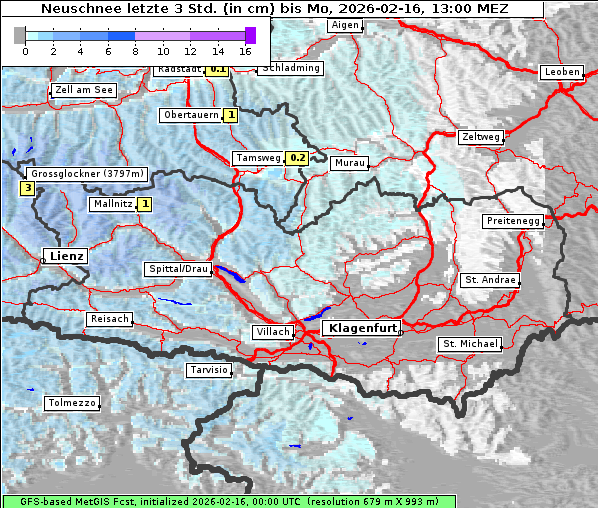 Neuschnee, 16. 2. 2026
