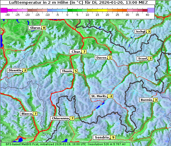 Temperatur, 20. 1. 2026