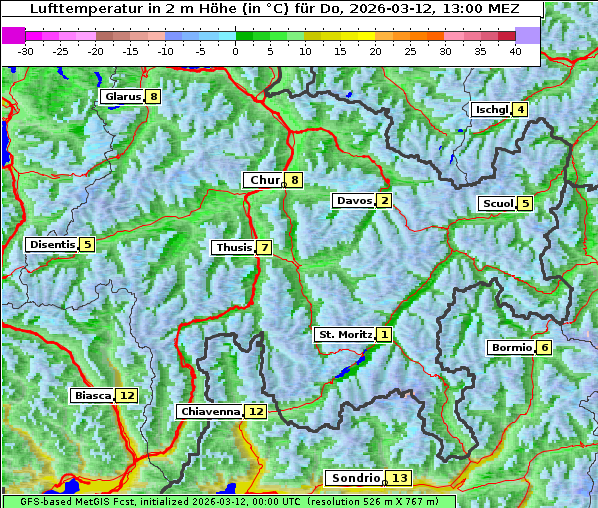 Temperatur, 12. 3. 2026