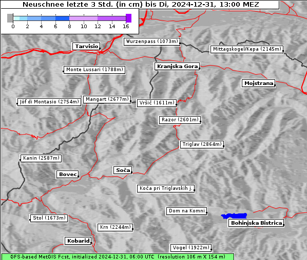 Neuschnee, 31. 12. 2024