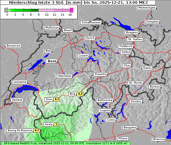Niederschlag, 21. 12. 2025