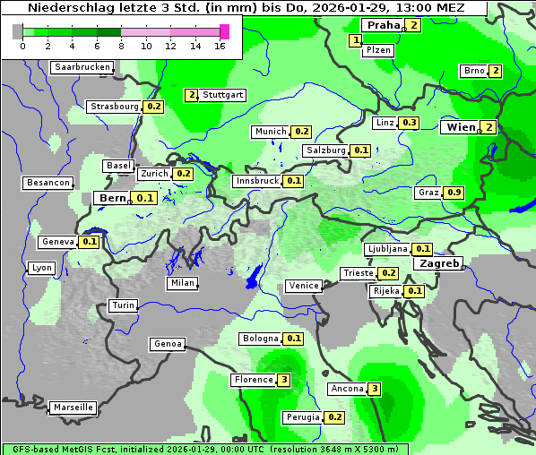 Niederschlag, 29. 1. 2026