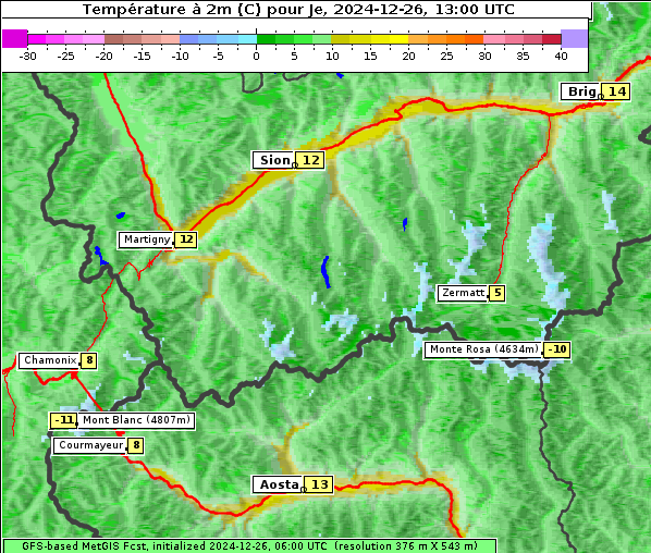 Temperatur, 26. 12. 2024