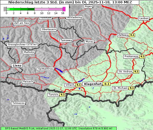 Niederschlag, 18. 11. 2025