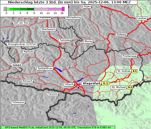 Niederschlag, 6. 12. 2025