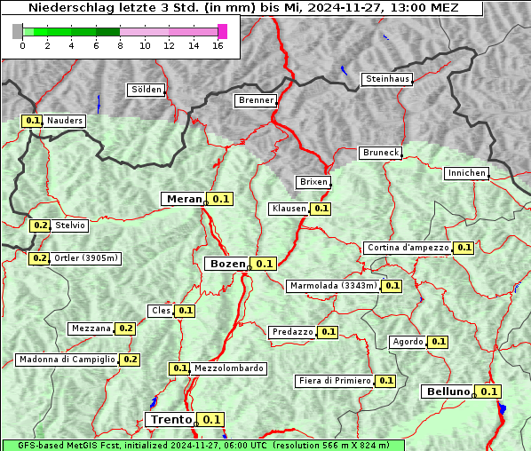 Niederschlag, 27. 11. 2024