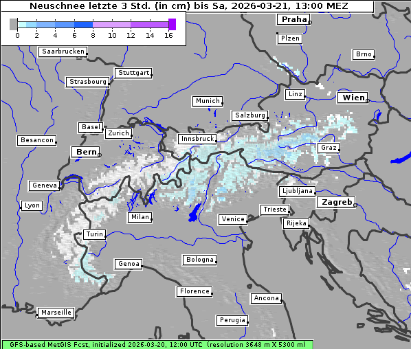Neuschnee, 21. 3. 2026