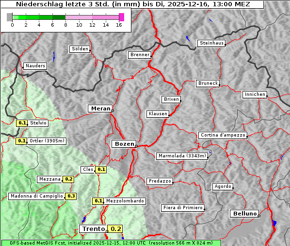 Niederschlag, 16. 12. 2025
