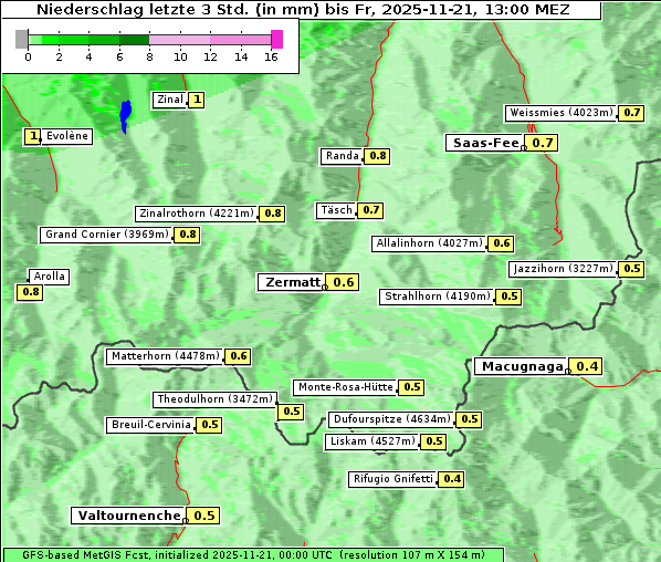 Niederschlag, 21. 11. 2025