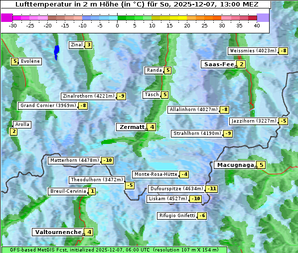 Temperatur, 7. 12. 2025