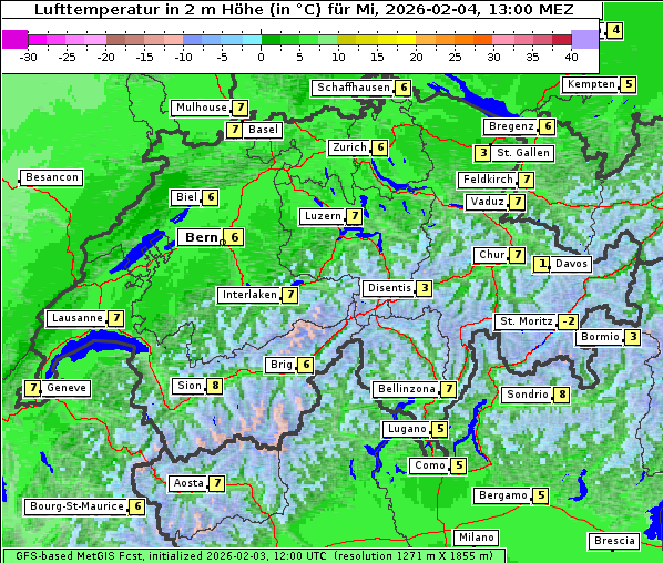 Temperatur, 4. 2. 2026