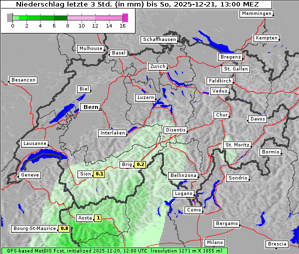 Niederschlag, 21. 12. 2025