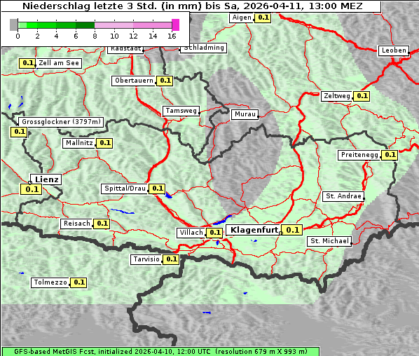 Niederschlag, 11. 4. 2026