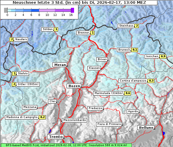 Neuschnee, 17. 2. 2026