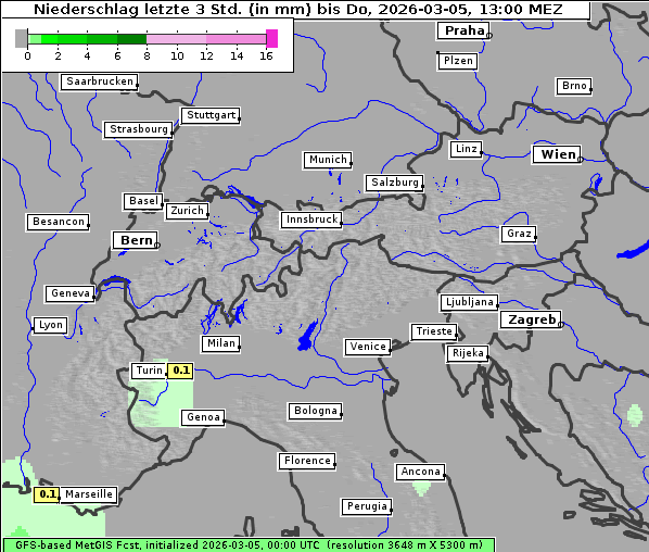 Niederschlag, 5. 3. 2026