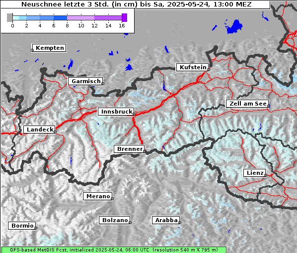 Neuschnee, 24. 5. 2025