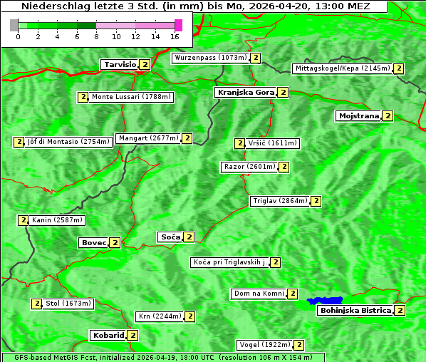 Niederschlag, 20. 4. 2026