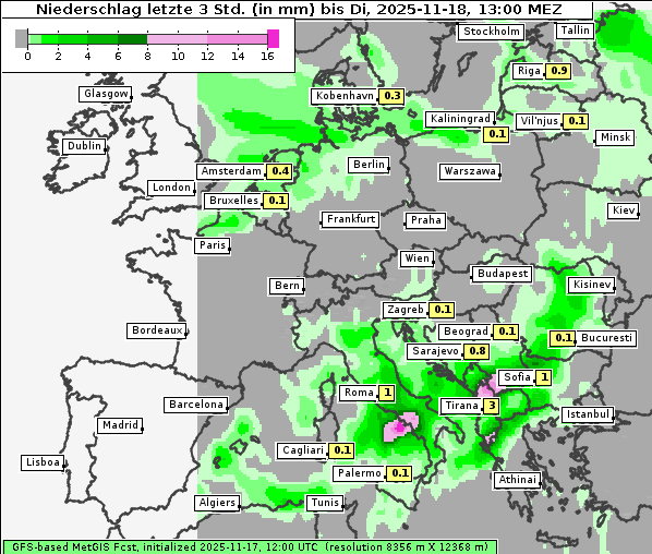 Niederschlag, 18. 11. 2025