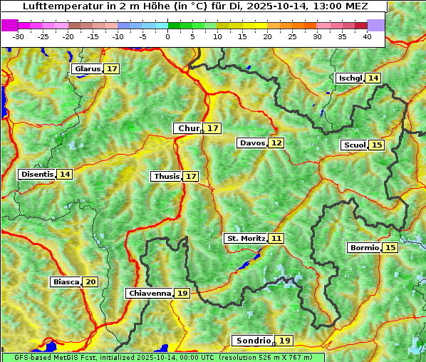 Temperatur, 14. 10. 2025