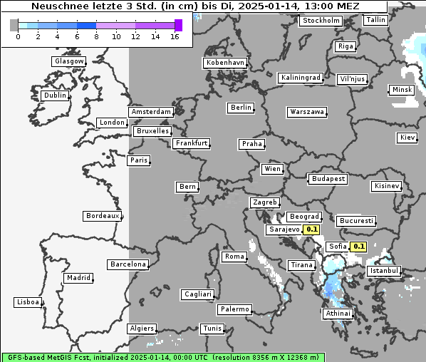 Neuschnee, 14. 1. 2025