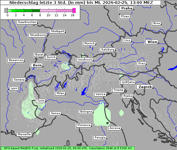 Niederschlag, 25. 2. 2026