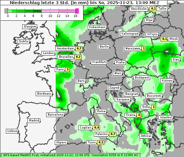 Niederschlag, 23. 11. 2025