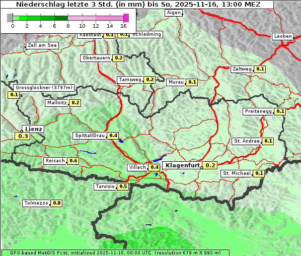 Niederschlag, 16. 11. 2025