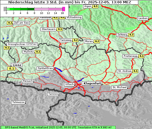 Niederschlag, 5. 12. 2025