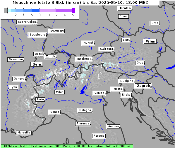 Neuschnee, 10. 5. 2025