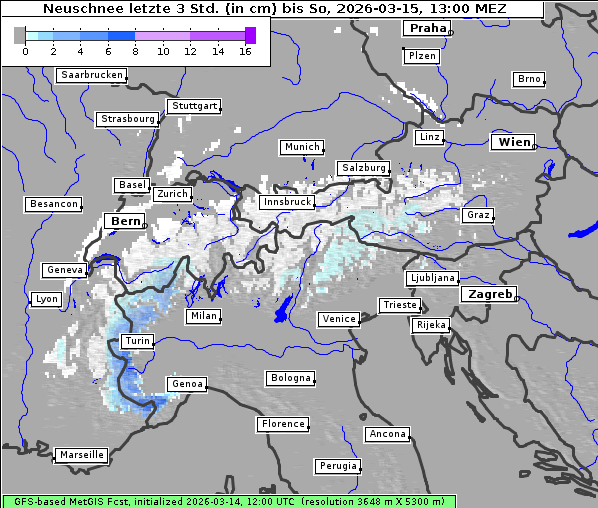 Neuschnee, 15. 3. 2026