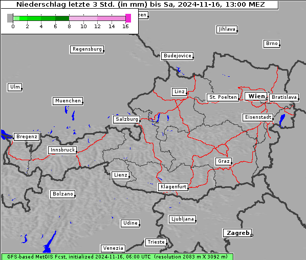 Niederschlag, 16. 11. 2024