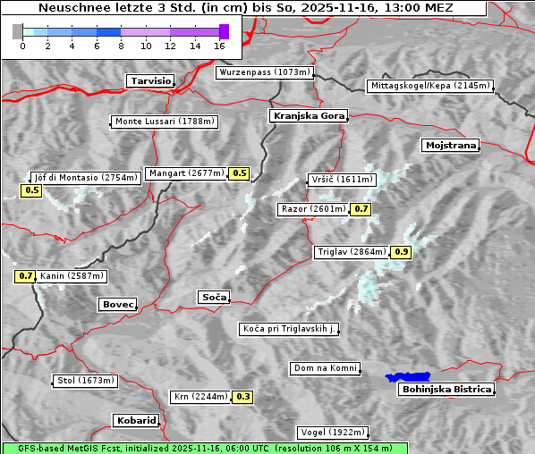Neuschnee, 16. 11. 2025