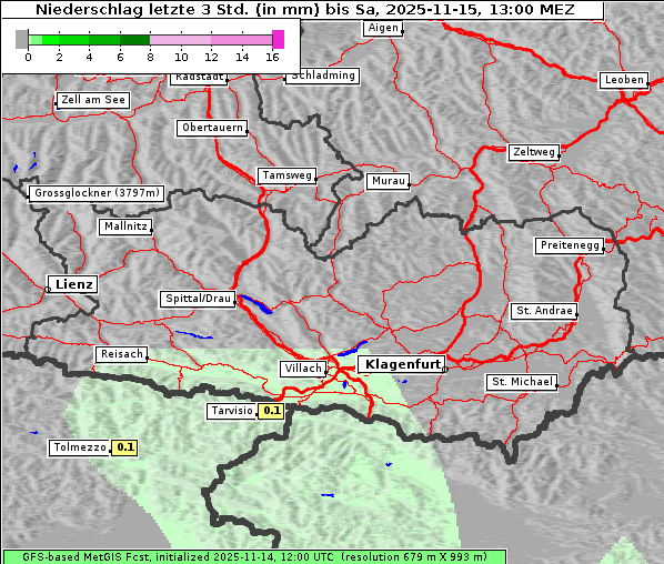 Niederschlag, 15. 11. 2025