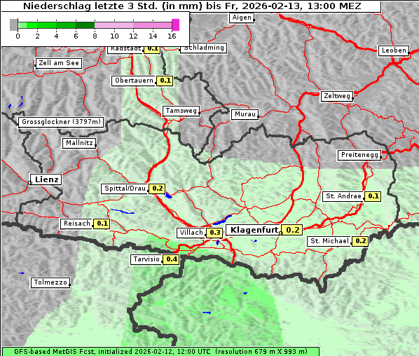 Niederschlag, 13. 2. 2026